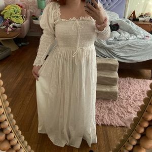 Doen bijou dress salt large eyelet sol white rare